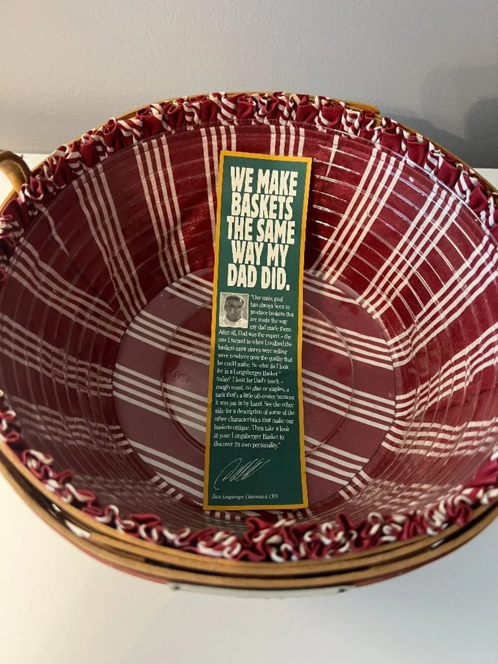 Longaberger – 1999 Edition Christmas Collection Popcorn Basket